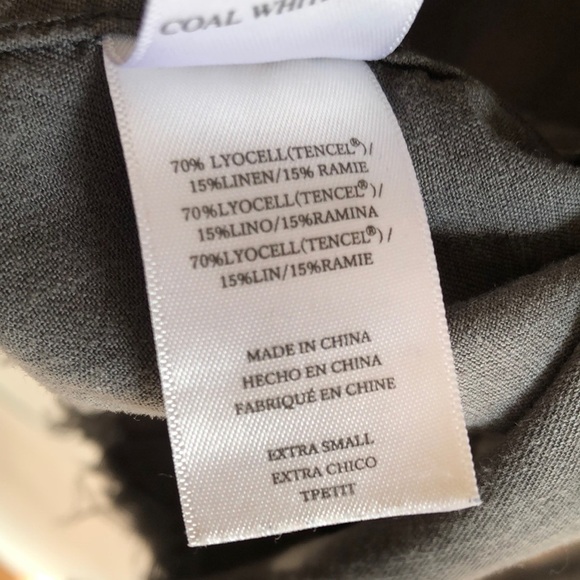 Rails Ingrid Raw Hem Casual Button Down Shirt XS Coal White Waves Grey White - Picture 3 of 15